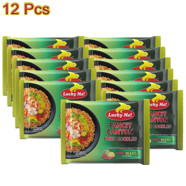 Lucky Me Pancit Canton Chilli Mansi Noodles 60g Pack of 6 (1+1) Offer