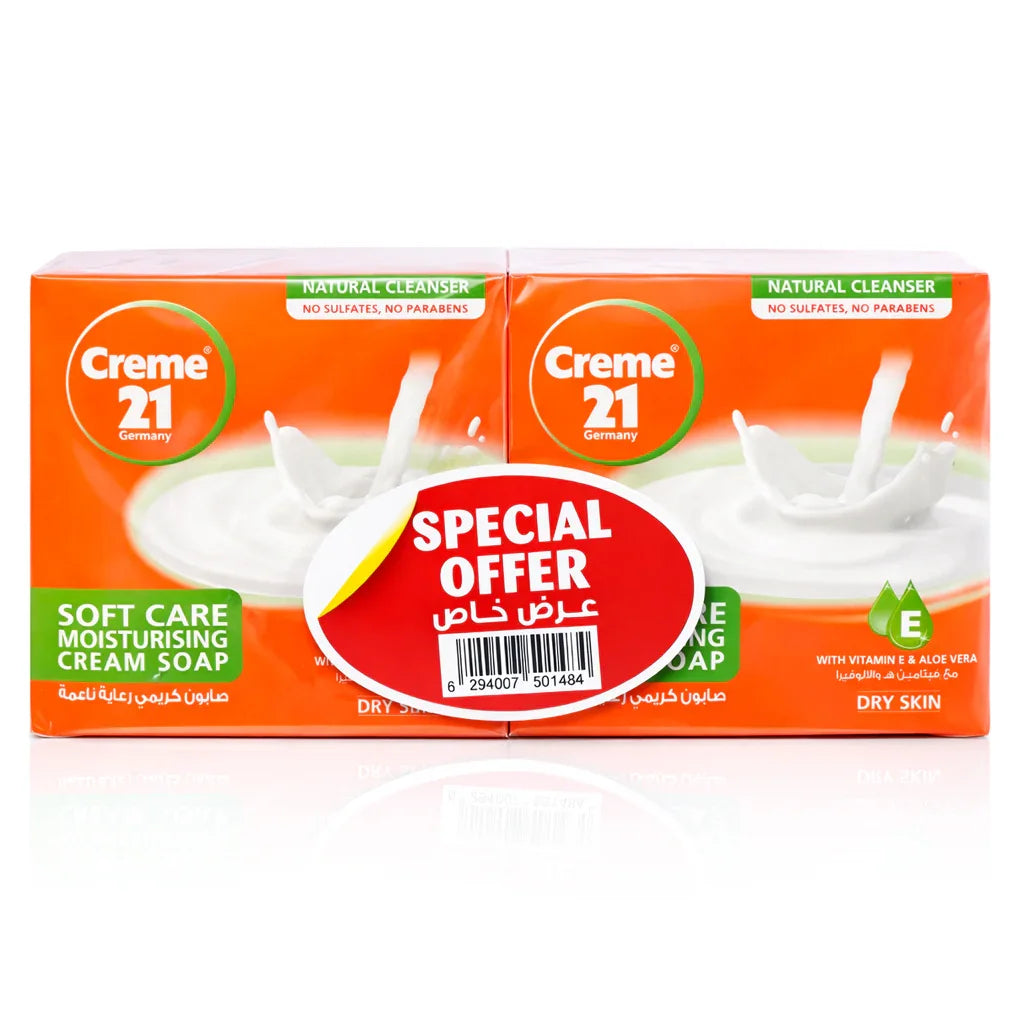Creme 21 Soap Soft Care Moisturizing 4 x 125g