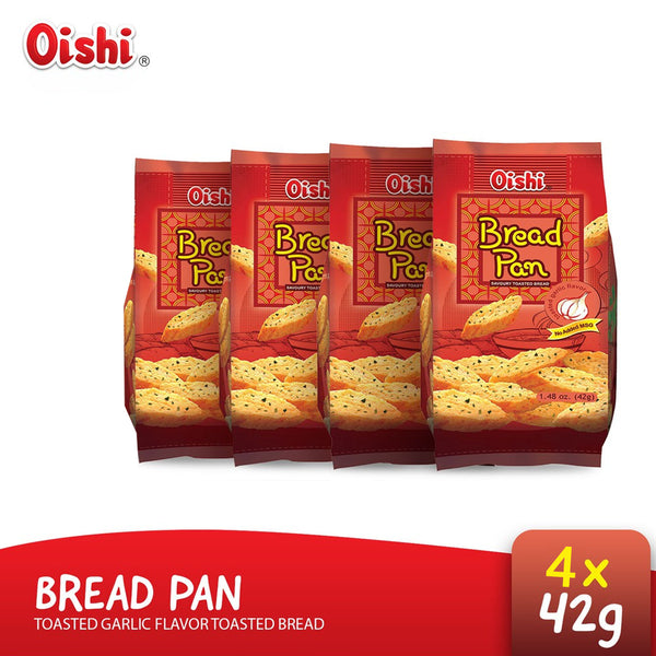 Oishi Bread Pan Toasted Garlic 42g x 4 Pcs (Offer)