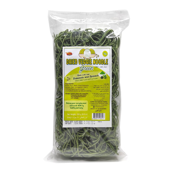 Fiesta Pinoy Dried Veggie Noodle Green Spinach - 250g