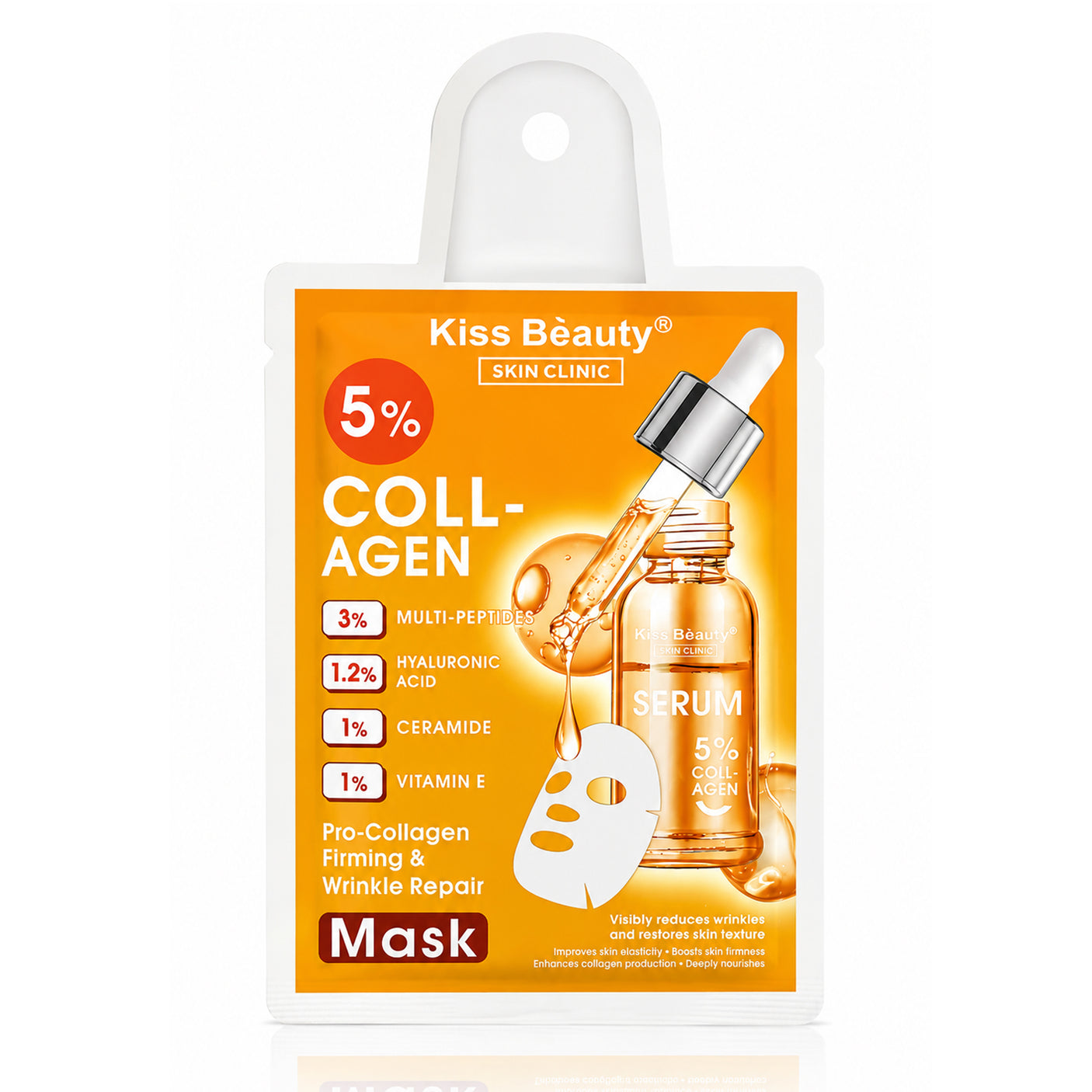 Kiss Beauty Pro-Collagen Firming & Wrinkle Repair Face Mask - 30ml