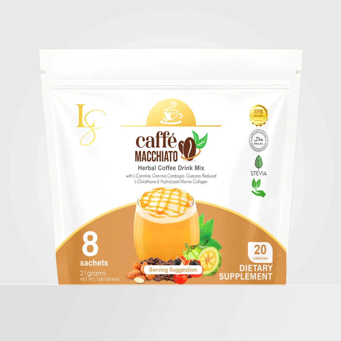 Luxe Slim Caffe Macchiato - 168g (21g × 8 Sachets)