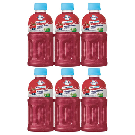 Mogu Mogu Zero Sugar Summer Berries With Nata De Coco - 320ml × 6 Pcs