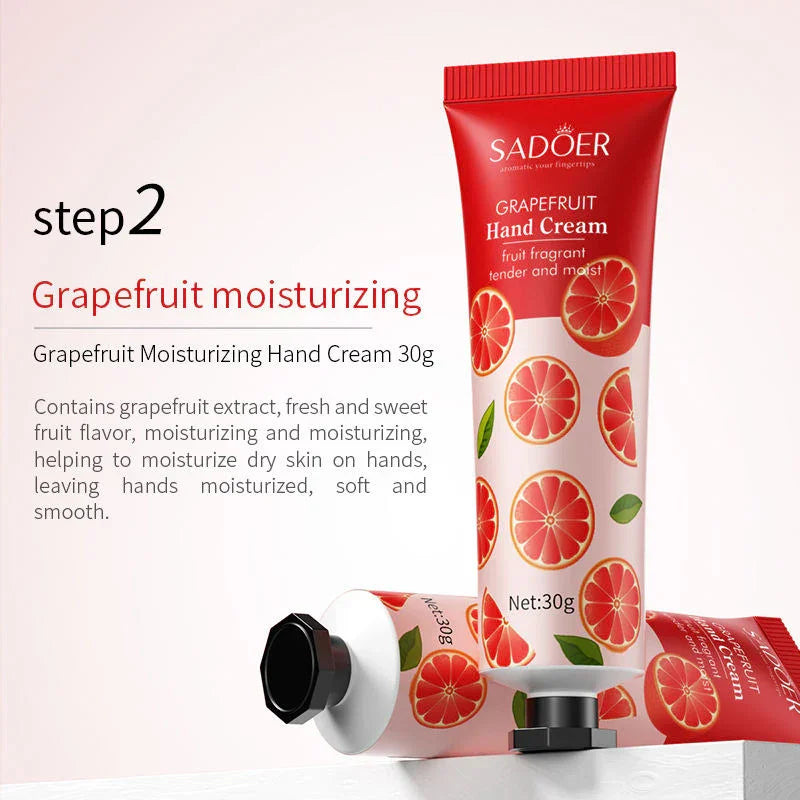 Sadoer Colorful Fruit Moisturizing Hand Cream - 30g x 5 Pcs