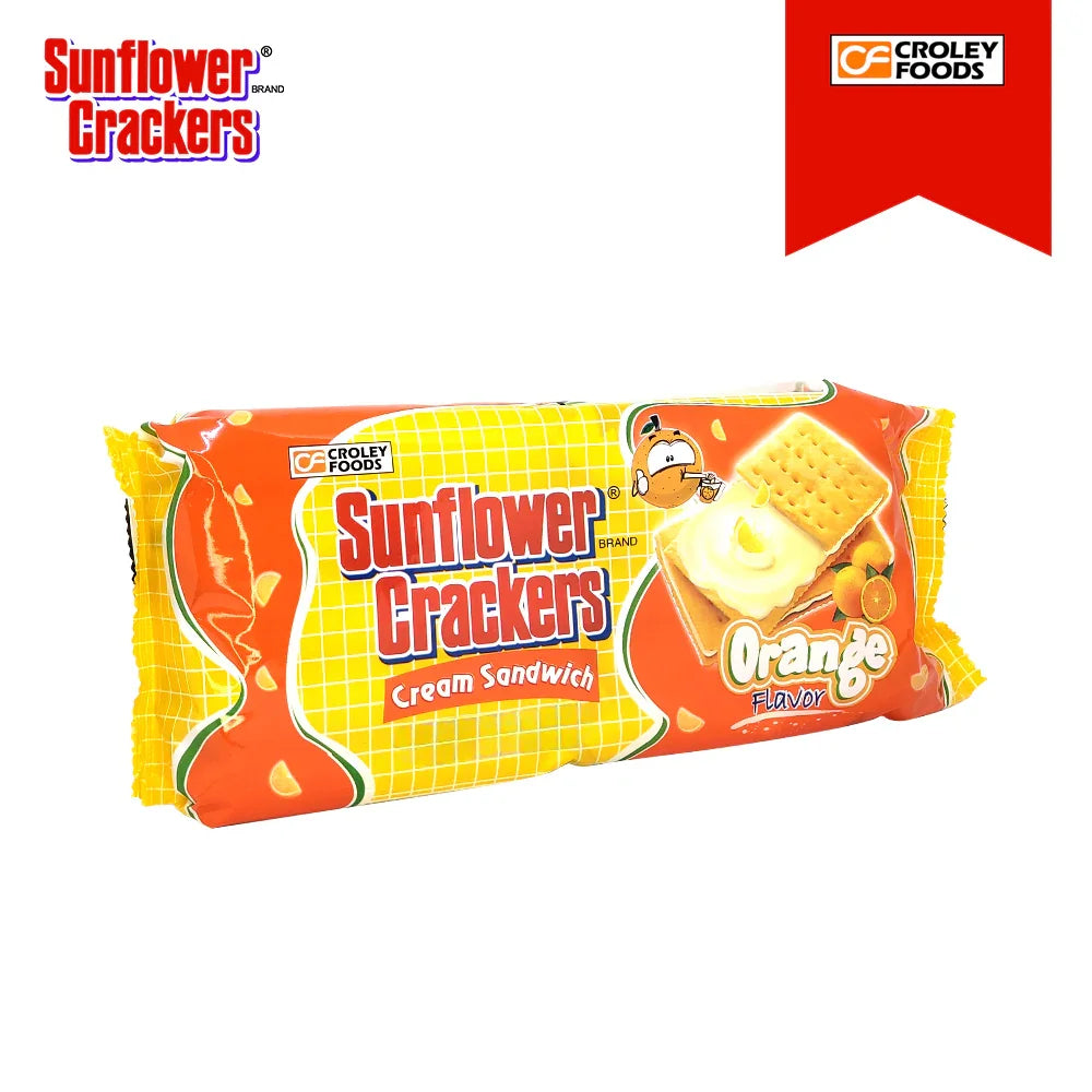 Sunflower Crackers Orange Flavor Cream Sandwich - 190g