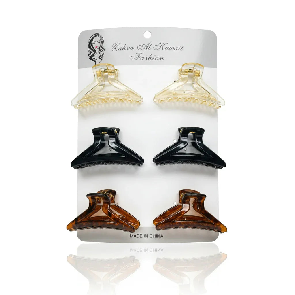 Unique Design Hair Claw Clips - 6 Pcs (C135)