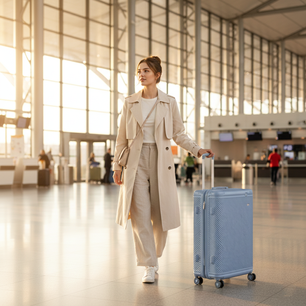 American Flyer Luggage Bag 20 Inch Cabin Size Luggage Trolly - Gray