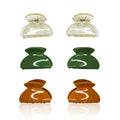 Unique Design Hair Claw Clips - 6 Pcs (C137)