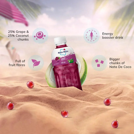 Mogu Mogu Grape Juice with Nata de Coco - 320ml