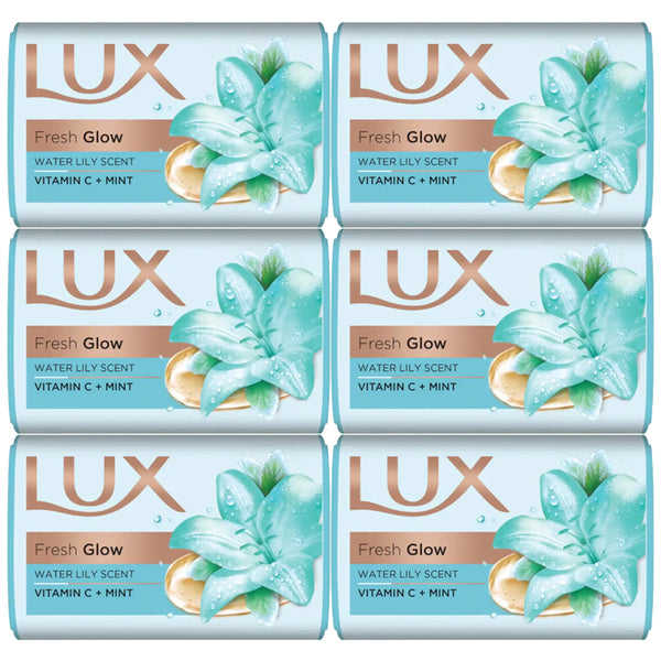 Lux Fresh Glow Water Lily Scent Soap Bar - 6 x 170g