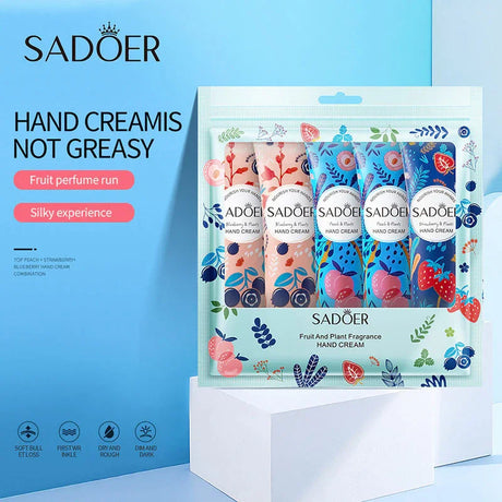 Sadoer Fruit & Plant Fragrance Hand Cream - 30g x 5 Pcs