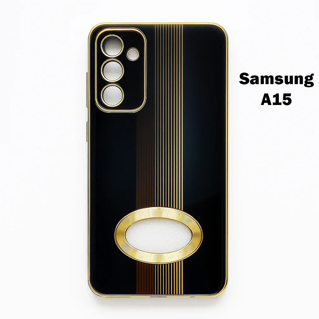 Samsung A15 Gold Electroplating Protective Case