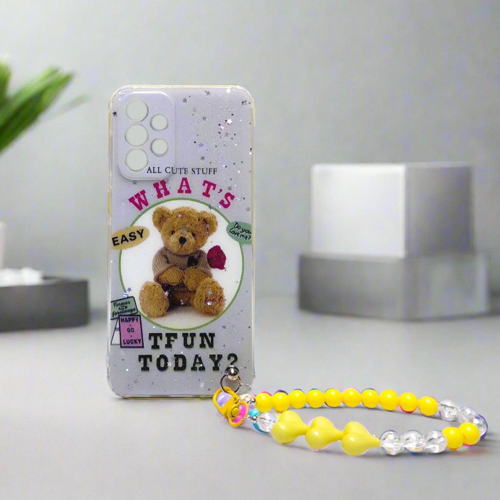 Samsung A23 Glitter Fashion Case With Chain Strap