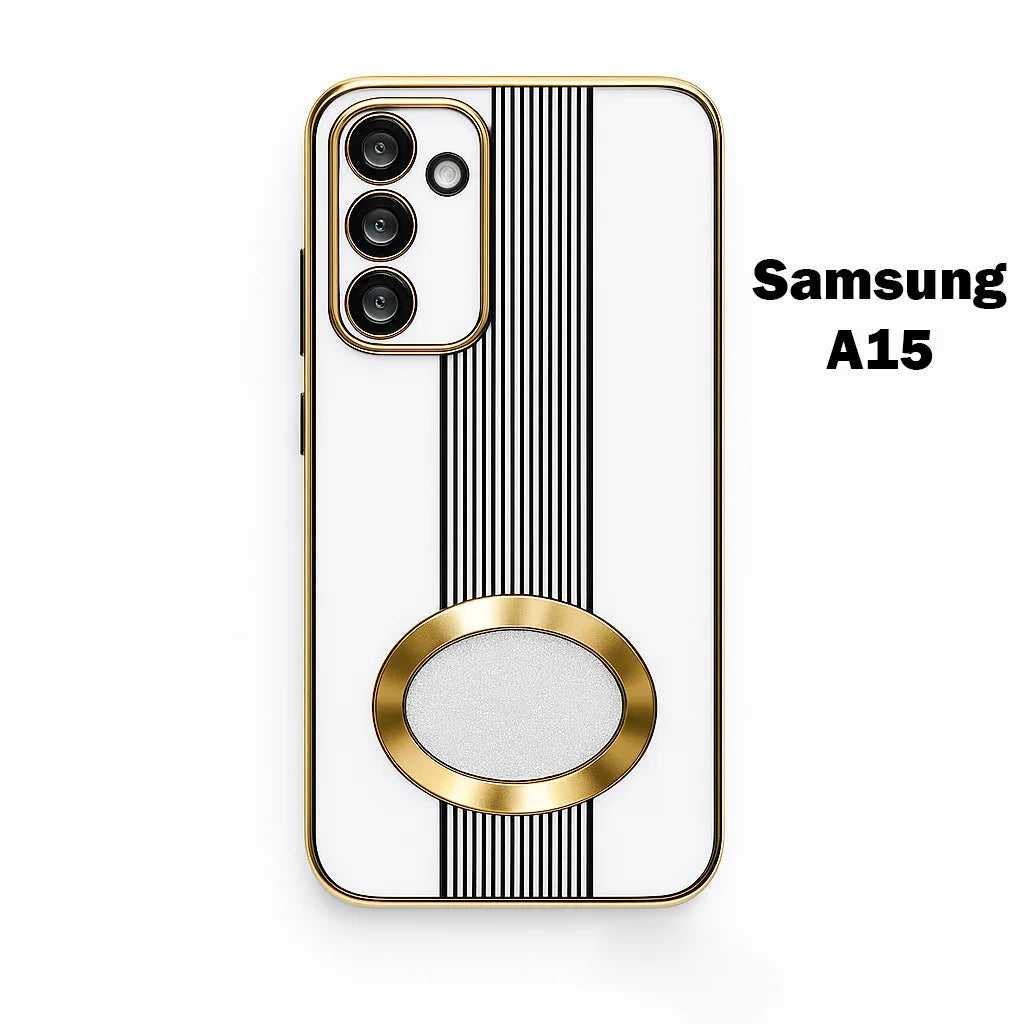 Samsung A15 Gold Electroplating Protective Case