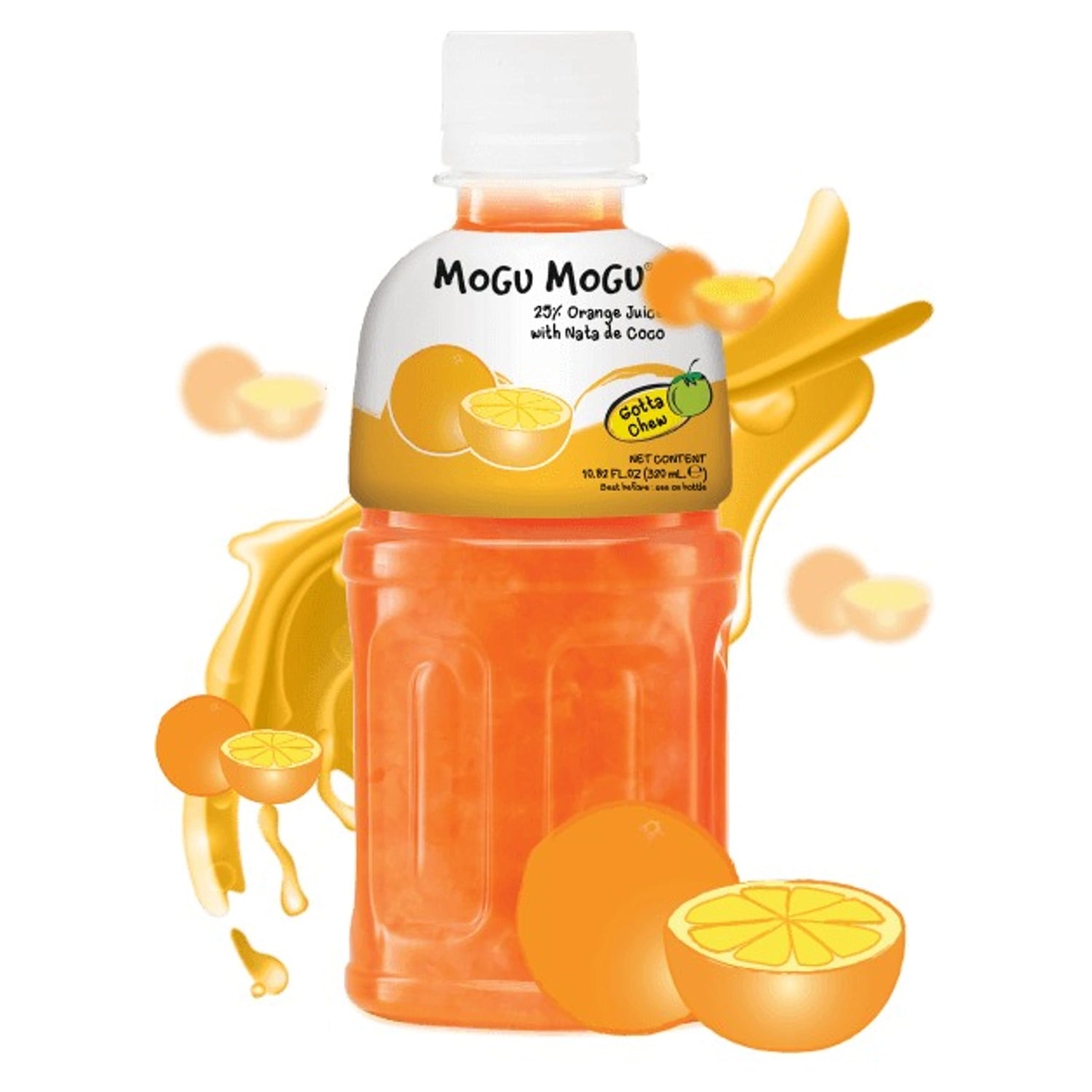 Mogu Mogu Orange Juice With Nata De Coco - 320ml
