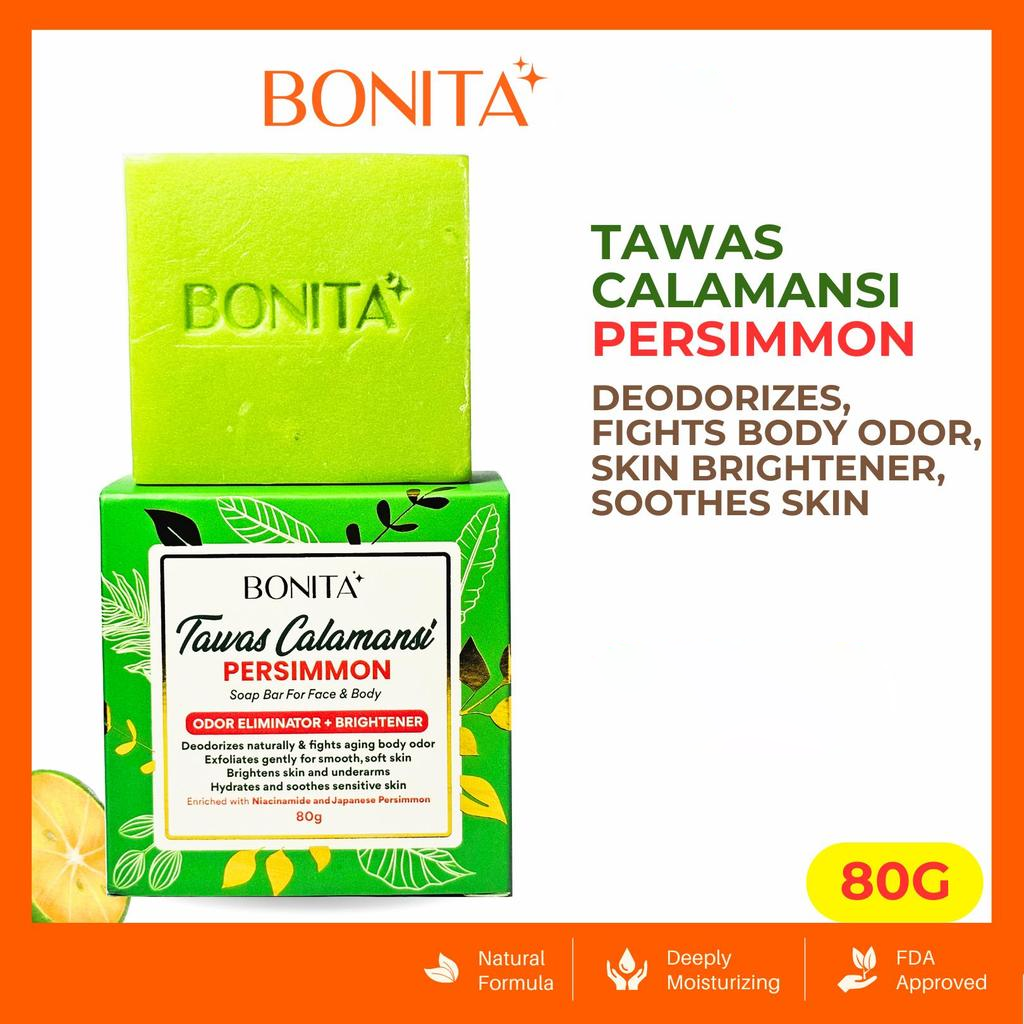 Bonita Tawas Calamansi Persimmon Soap - 80g