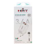 شاحن HMT 3.4 أمبير 3.4 أمبير مزدوج الإخراج USB صغير الحجم سريع - H202