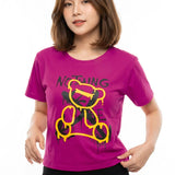 Fashion Teddy Bear Print Women's T-Shirt #1028