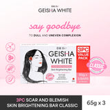 Geisha Soap White Classic Skin Brightening Bar - 65g x 3Pcs