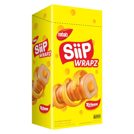 Nabati Siip Wrapz Richeese Cheese Flavour - 14.5g × 12Pcs (174g)