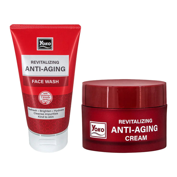 يوكو غسول الوجه يوكو لتجديد شباب الوجه + كريم - 100 مل + 25 جم + كريم - 100 مل + 25 جم