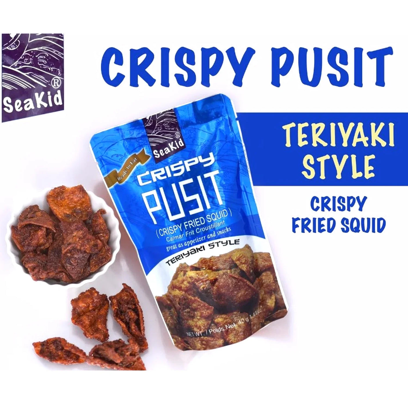 Seakid Crispy Pusit In Teriyaki Style - 40g