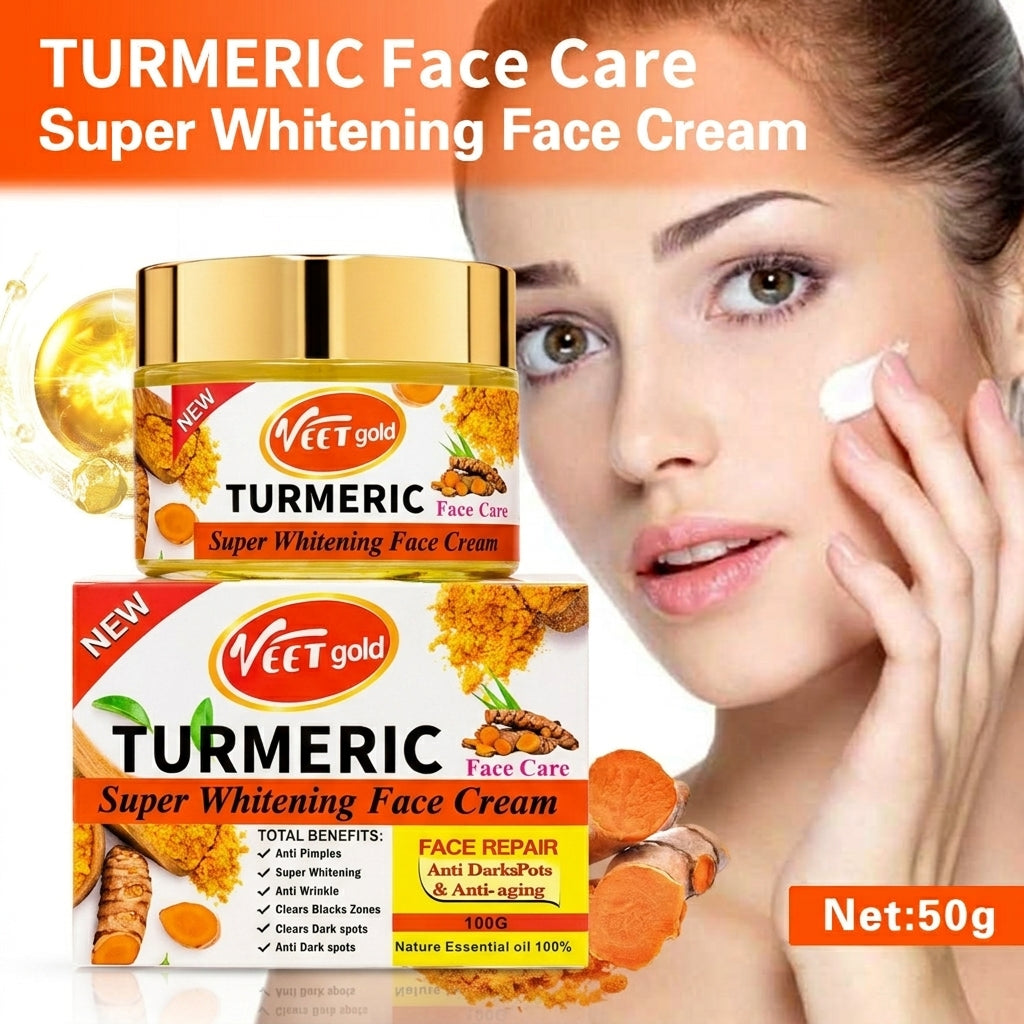 Veet Gold Turmeric Super Brightening Face Cream - 100g