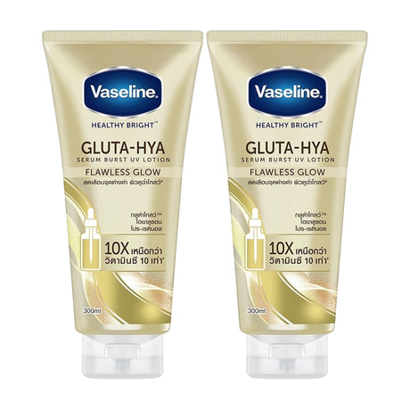 Vaseline Gluta-Hya Serum Burst UV Lotion Flawless Glow - 300ml (1+1) Offer