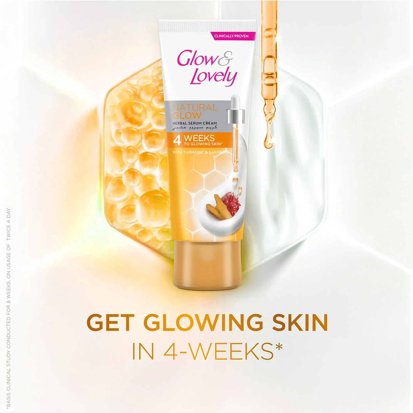 Glow & Lovely Natural Glow Herbal Serum Cream - 100g