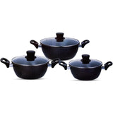 Hot Chef Granit Coating Cookware Set - 6 Pcs