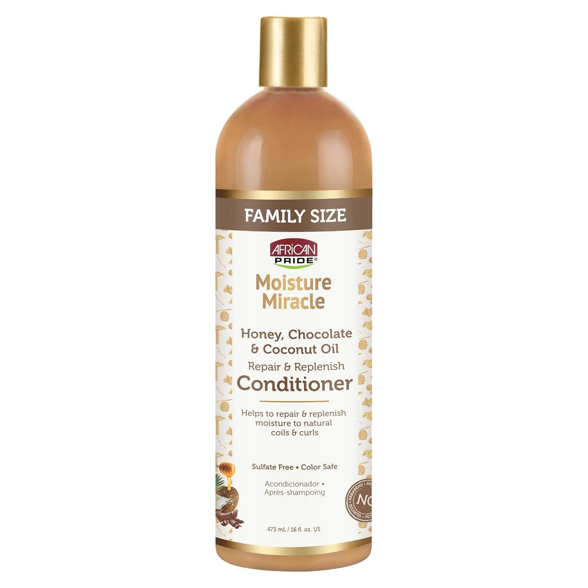 African Pride Moisture Miracle Honey Chocolate & Coconut Oil Conditioner - 473ml