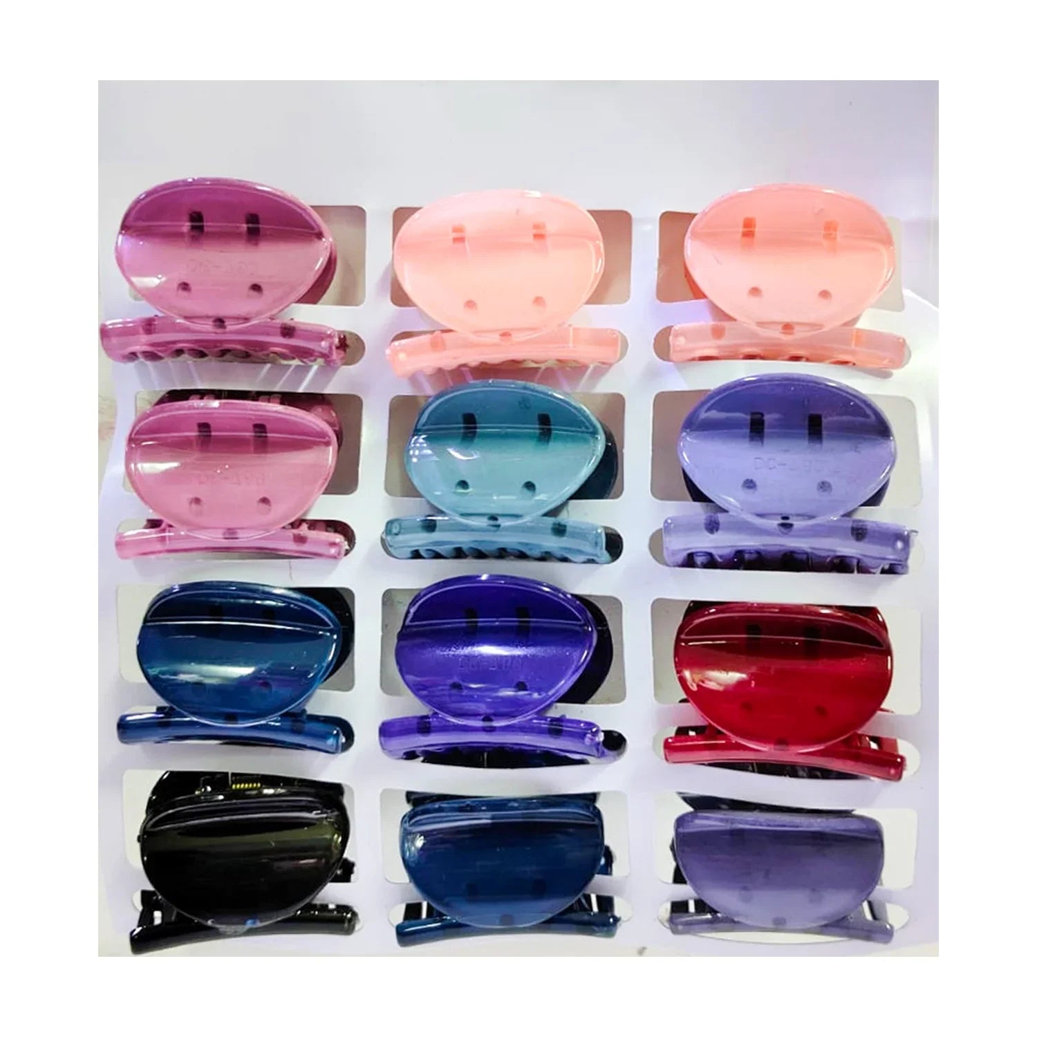 مشابك مخلب شعر بتصميم فريد - 12 قطعة (C128)