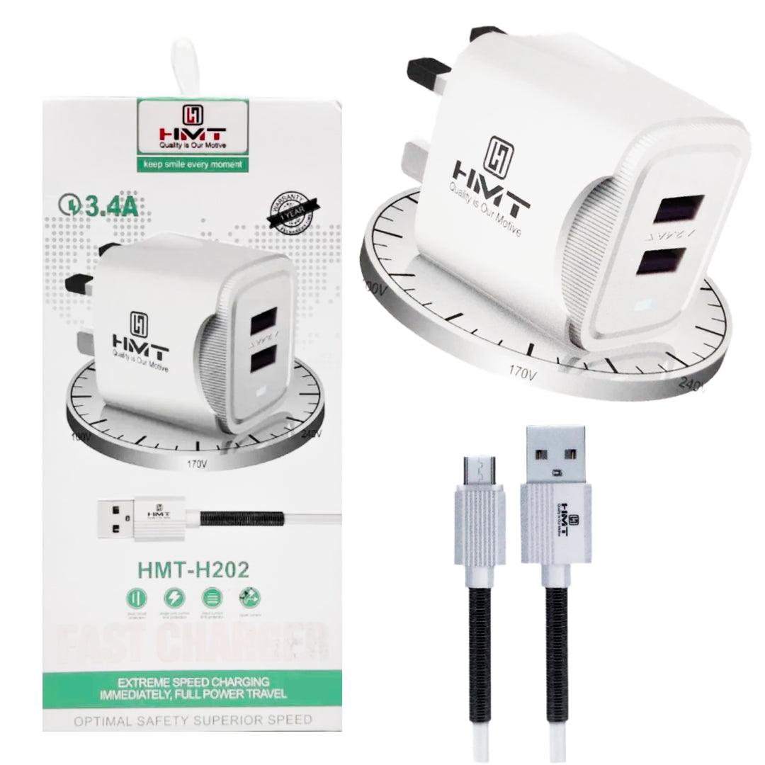 HMT شاحن مزدوج سريع مايكرو USB