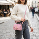 Women's Shimmering Textured Sling Bag With Strap - 81214