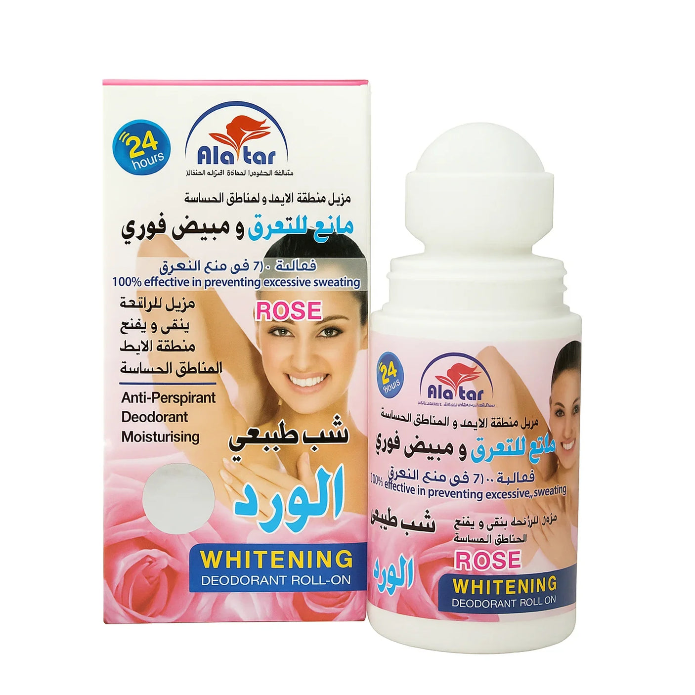رول اون مزيل العرق المضاد للتعرق من العطار روز - 60 مل