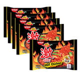 Nissin Geki Hot Chicken Flavour Instant Noodles - 80g × 5Pcs