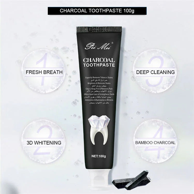 Pei Mei 3D Brightening Charcoal Toothpaste - 100g