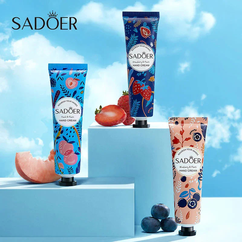 Sadoer Fruit & Plant Fragrance Hand Cream - 30g x 5 Pcs