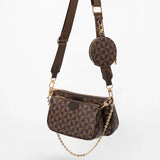 Korean Fashion Two Crossbody Bags With Purse 3 Pcs Set - RD261#