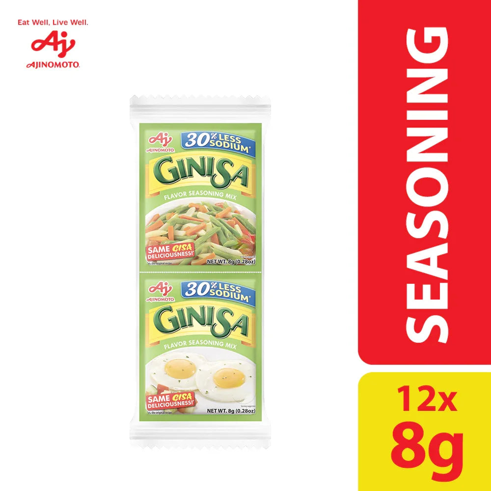 Ajinomoto Ginisa Flavor Seasoning Mix Less Sodium - 8g x 12 Pcs