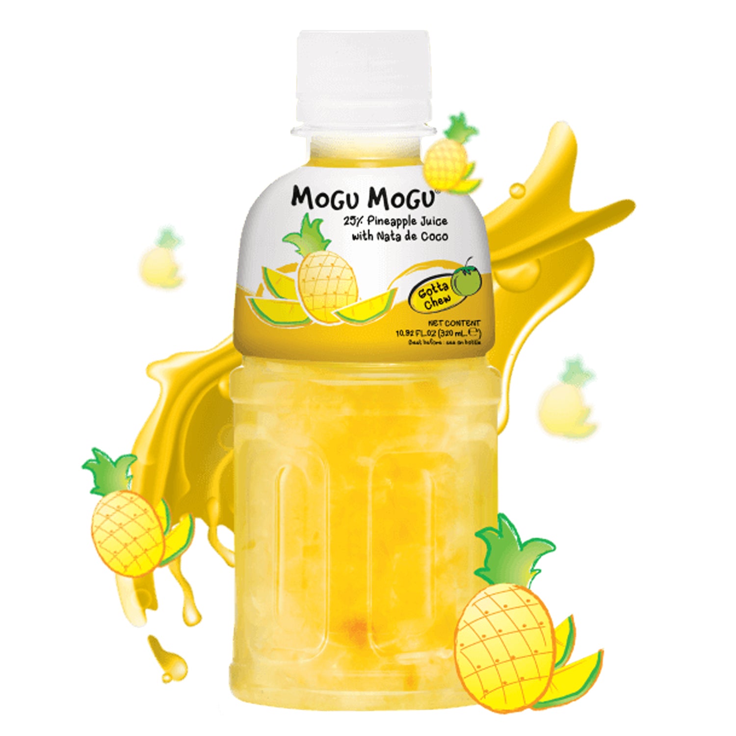 Mogu Mogu Pineapple Juice with Nata de Coco - 320ml