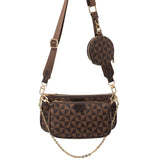 Korean Fashion Two Crossbody Bags With Purse 3 Pcs Set - RD261#