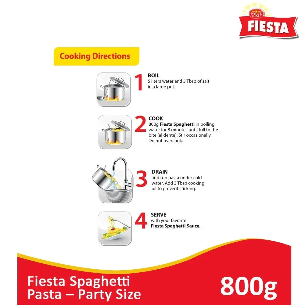 White King Fiesta Spaghetti - 800g × 2Pcs (Offer)