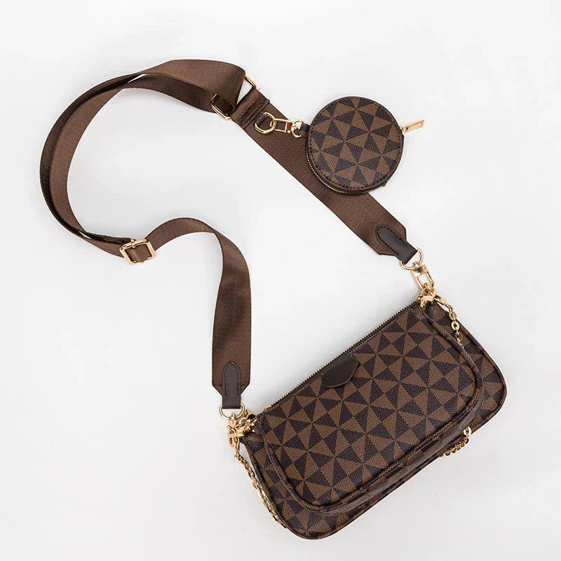 Korean Fashion Two Crossbody Bags With Purse 3 Pcs Set - RD261#