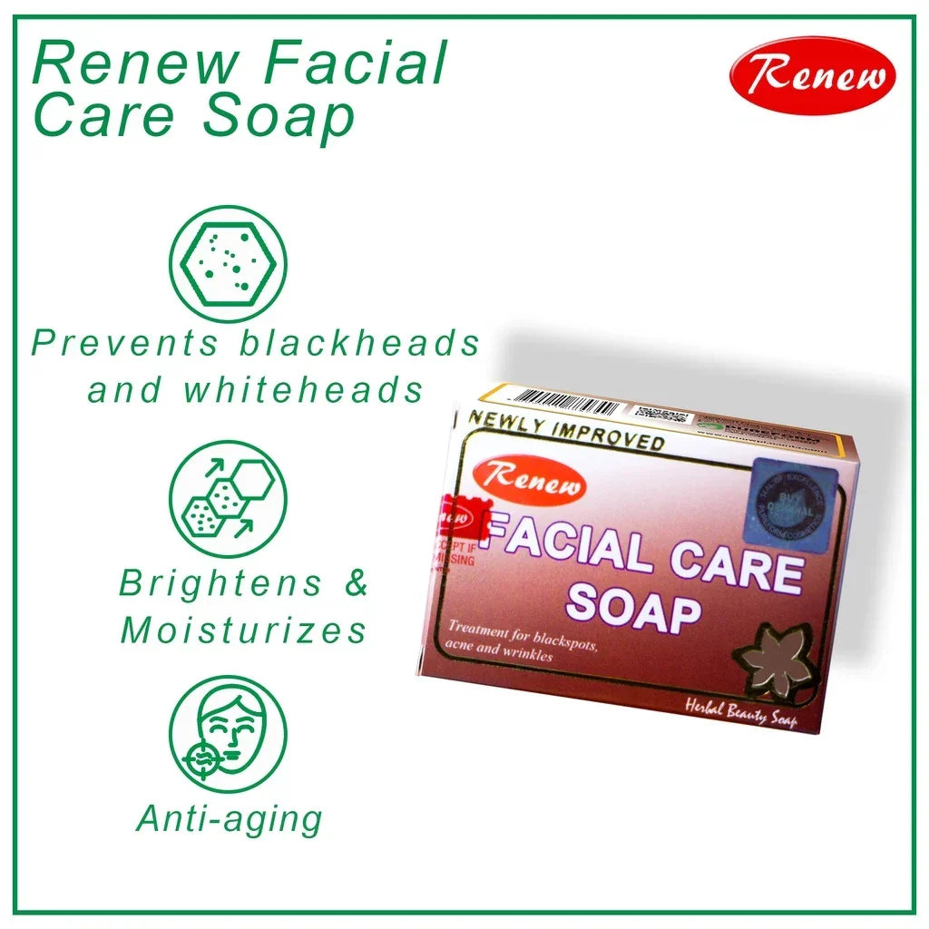 رينيو للعناية بالوجه صابون تجميل عشبي للعناية بالوجه - 135غم