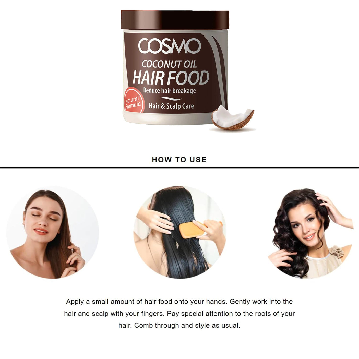 Cosmo Coconut Oil Hair Food Reduce Hair Breakage - 170ml