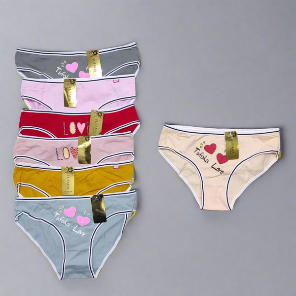 Tufaha Love Panty Free Size 3Pcs Assorted - AA106