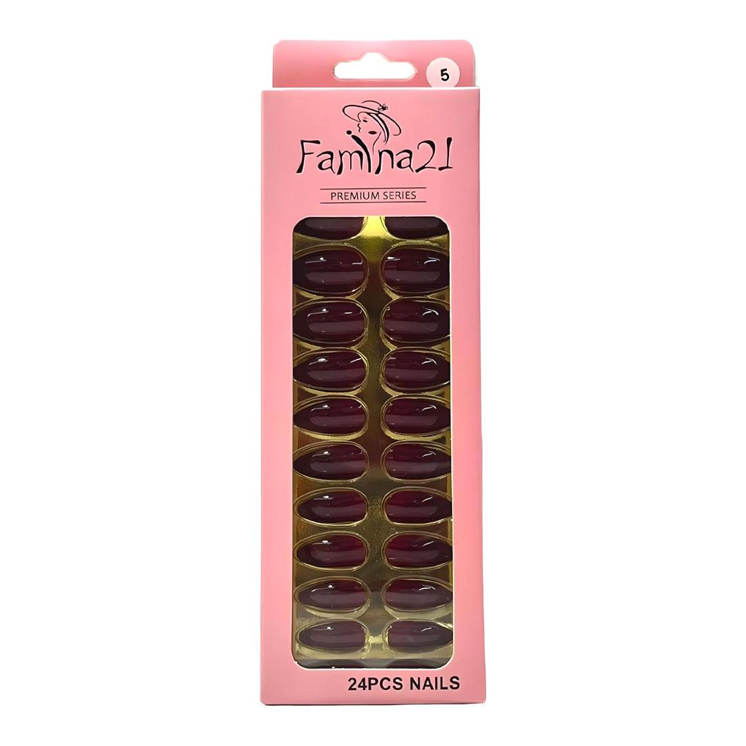 Famina21 Premium Fake Nails 24 Pcs #5