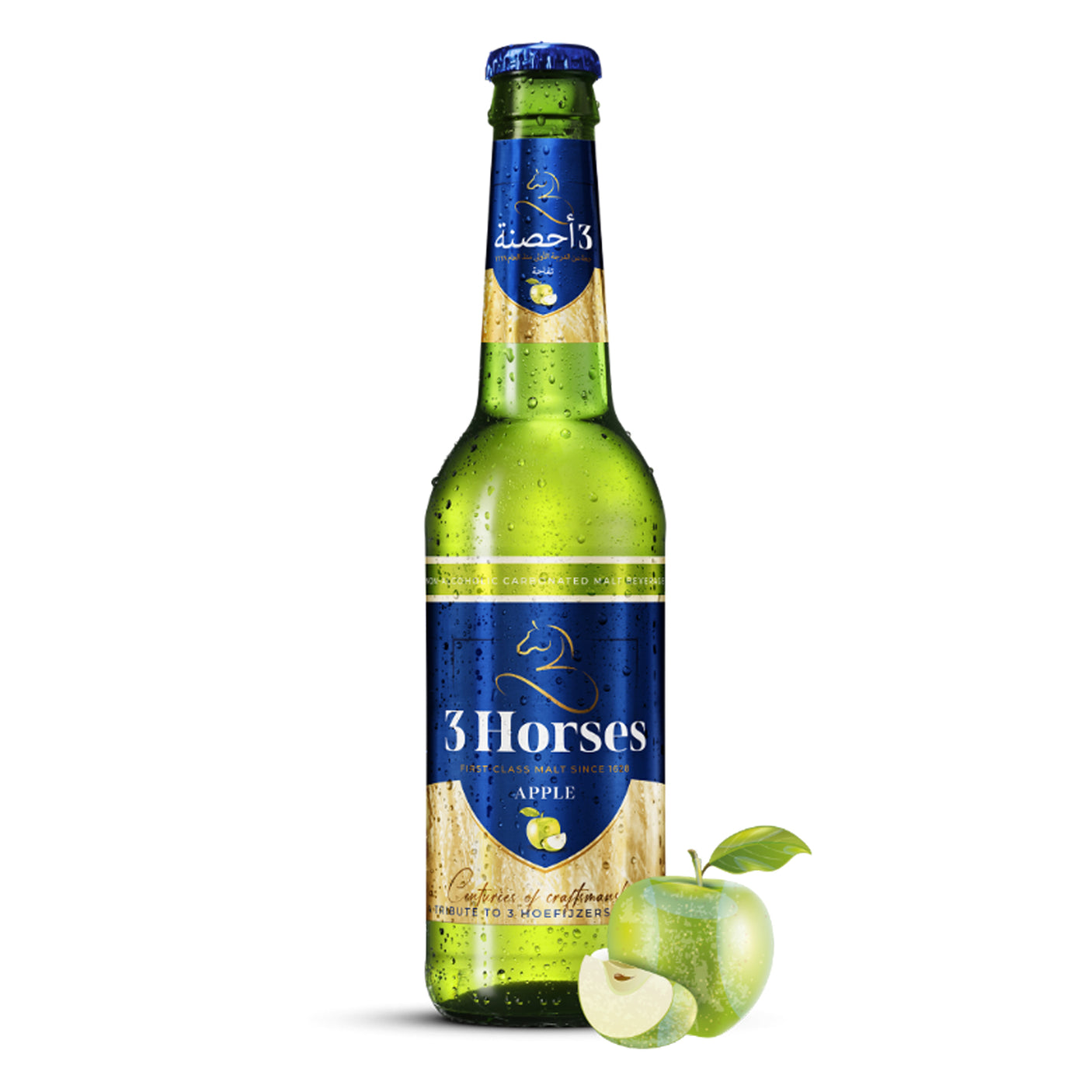 Three Horses First Class Malt Beverage Apple - 330ml