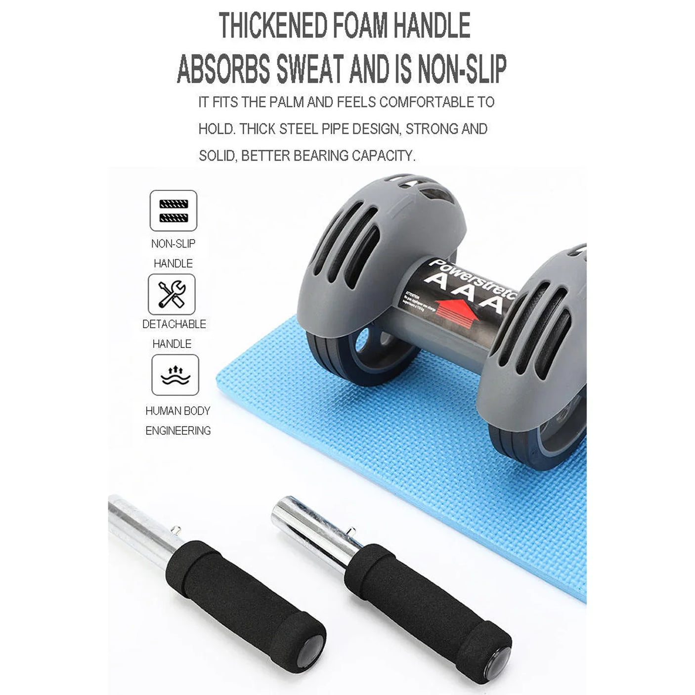 Fitness Wheel Power Stretch Roller Total Body Exerciser WT-E08